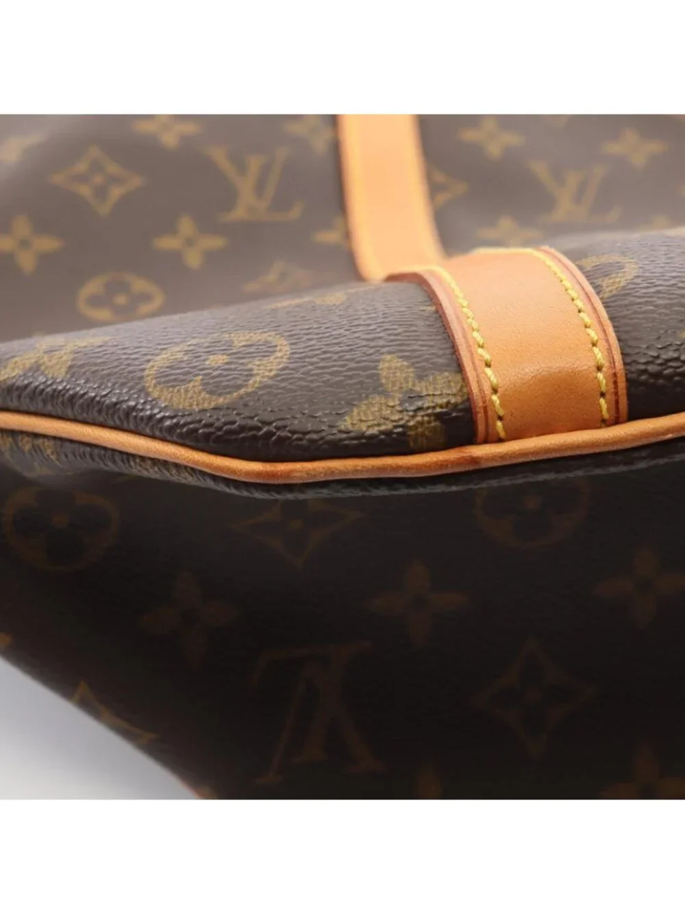 Louis Vuitton Tote Sac Shopping Canvas Leather